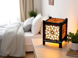 73683 laser cut wooden night light grill patte preview